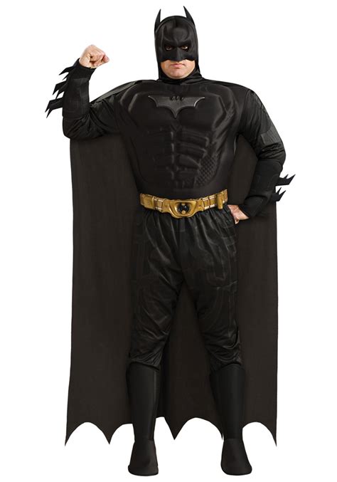 Plus Size Batman Dark Night Costume Mens Batman Movie