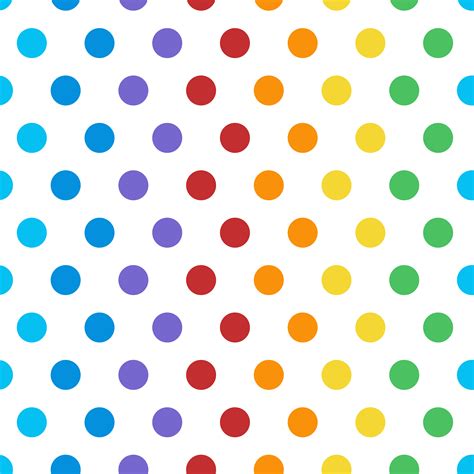 seamless colorful polka dot pattern vector   vectors