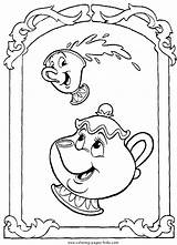 Coloring Pages Beast Beauty Disney Printable Color Kids Chip Sheets Sheet Found sketch template
