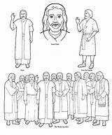 Coloring Pages Apostles Kids Printable Color sketch template
