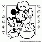 Mickey Coloring Pages Cooking Mouse Chef Kids Disney Printable Bake Sheets Lineart Ages Az Books Colors Print Coloringhome Color Template sketch template