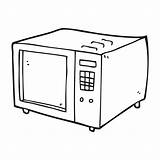 Microwave Freehand Drawn sketch template