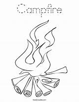 Coloring Campfire Fire Logs Pages Flames There Print Log Color Noodle Printable Template Twisty Outline Twistynoodle Built California Usa Tracing sketch template