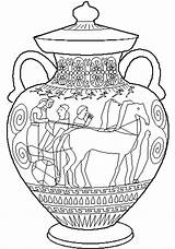 Grega Vasos Vaso Antiga Grego Gregos Pintar Artes Egipcia Antiguidade Greca Abstrato Grécia Mosaico Educar Silvinha Ama sketch template