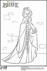 Brave Coloring Pages Disney Queen Elinor Bookmark Url Title Read Ministerofbeans sketch template
