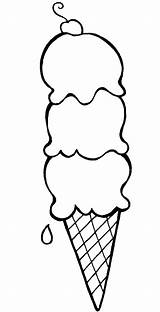 Ice Cream Coloring Scoop Clipart Drawing Pages Scoops Sundae Kids Layer Sketch Cones Cone Icecream Cookie Draw Color Printable Drawn sketch template