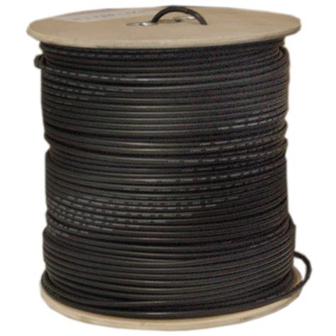 ft black rg  siamese cable spool copper conductor