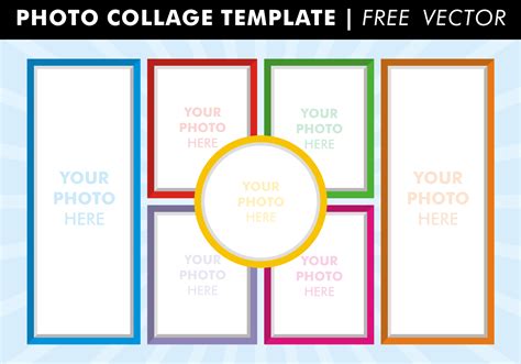 photo collage templates  vector   vector art stock