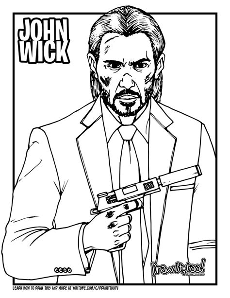 draw john wick john wick trilogy drawing tutorial draw