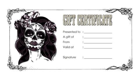 tattoo gift certificate paddle   point printable tattoos gift