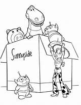 Toy Story Coloring Pages Toys Box Kids sketch template