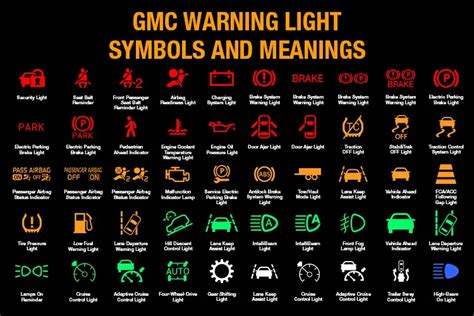 gmc warning light symbols  meaning full list   obd advisor