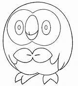 Rowlet Brindibou Bauz Colorear Lune Luna Popplio Starters Morningkids Kolorowanki Coloriages Pokémon Kleurplaten Ultra Pikachu Colouring Ausmalen Decidueye Jecolorie Mond sketch template