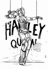 Harley Quinn Coloring Pages Printable Book Joker Tumblr Adult Drawing Comic Dc Girl Print Marco Characters Turini Sexy Poison Ivy sketch template