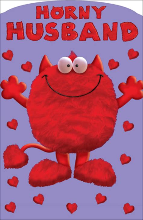Horny Husband Love Monster Valentines Day Card Naughty
