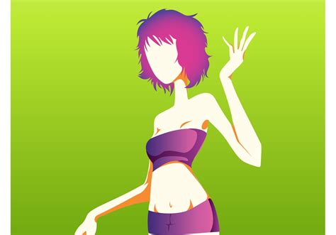 cartoon girl vector download free vector art stock