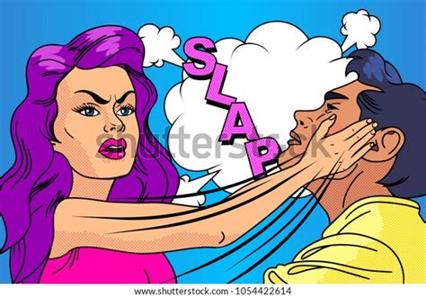 slapthe relationship men women harrassment fightwoman stock vector