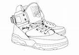 Sneaker Coloring Dokument Book Press sketch template