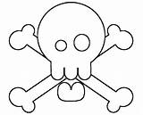 Skull Crossbones Coloring Template Pirate Stencil Pages Printable Kids Bones Print Clipart Tattoo Designs Cliparts Crafts Hat Hats Pirates Silly sketch template