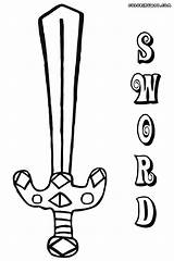 Sword Coloring Pages Print Sheet sketch template