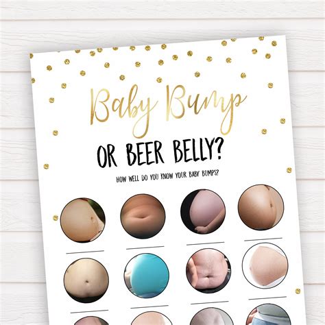 baby bump  beer belly game pregnant  beer belly game etsy
