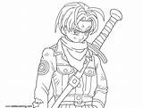 Pages Coloring Dragon Ball Super Trunks Mirai Printable Kids sketch template
