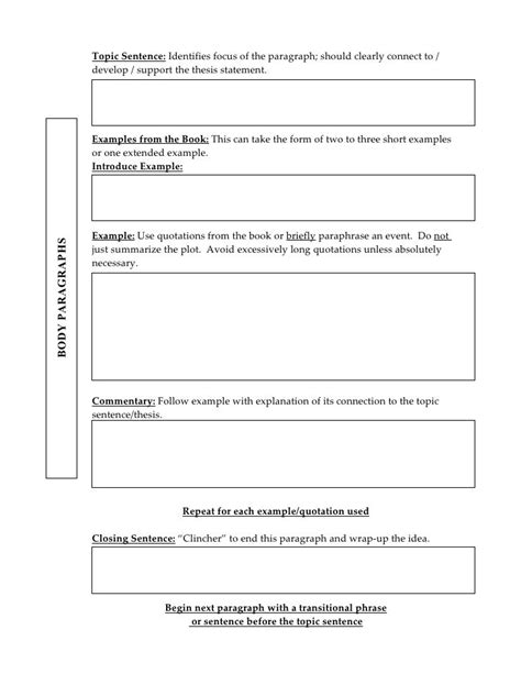 literature essay outline   literary analysis essay outline