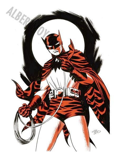 Albert Moy Original Comic Art Batman Red And Black By David Mack