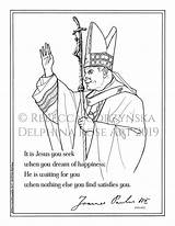 Catholic Pope sketch template