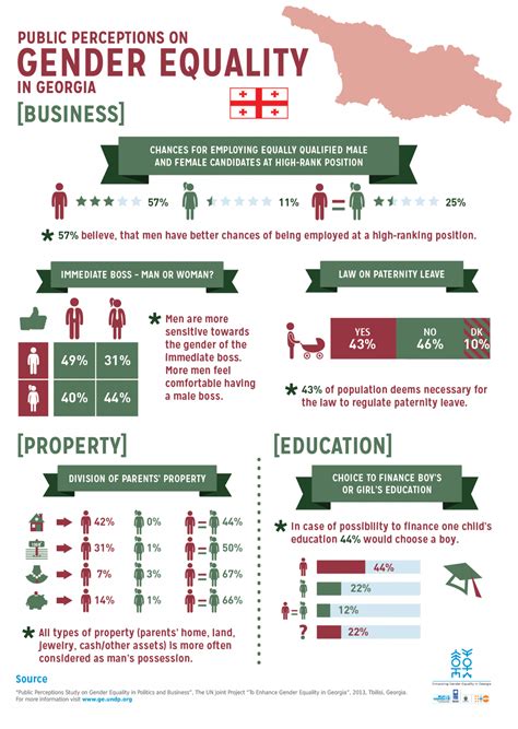 Public Perception On Gender Equality In Georgia [business] Visual Ly
