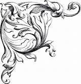 Scroll Outline Clipart Clip Cliparts Library Scrollwork Victorian Vector sketch template