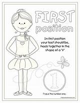 Coloring Ballet Dance Position Pages Kids Printable 1st Positions Ballerina Sheet Color Colouring Sheets First Second Class Dancer Teach Teacher sketch template