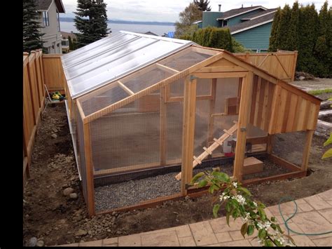 vegetable greenhouse  chicken coop combo greenhouse