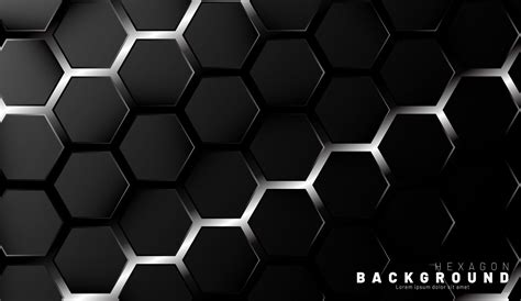 abstract black hexagon pattern  vector art  vecteezy