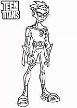 Titans Teen Robin Coloring Pages Raven Printable Print Colouring Cyborg Starfire Beast Boy Color Drawing Anime Characters Colorings Cartoon Kids sketch template
