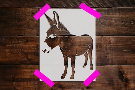 donkey stencil reusable donkey stencil art stencil diy etsy