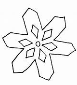 Snowflake Coloring Simple Pages Easy Drawing Clipart Outline Printable Kids Template Cliparts Transparent Sheet Pattern Flake Snow Color Snowflakes Winter sketch template