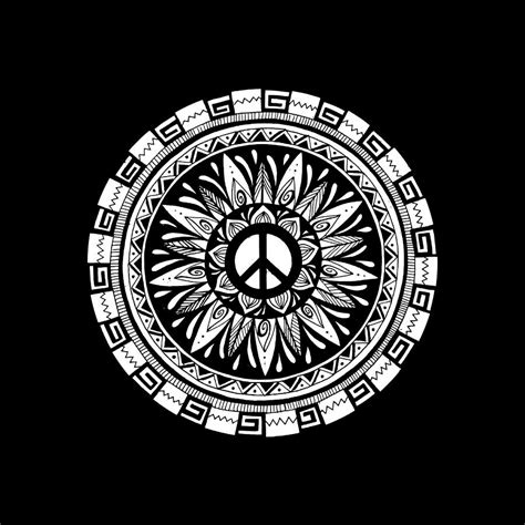 mandala peace sign drawing  salma scheme