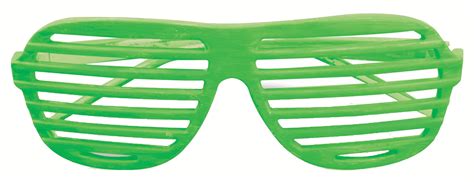 80 s neon green slot adult glasses