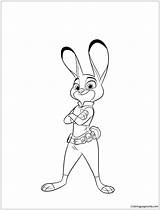 Judy Hopps Zootopia Pages Coloring Printable Online Color sketch template