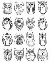Hibou Hiboux Chouette Chouettes Owls Mignon Esquisser Fantasykids sketch template