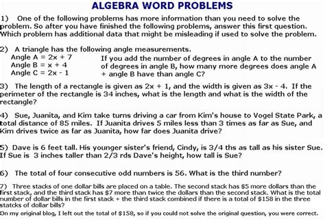 cobb adult ed math algebra word problems