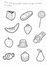 Alimentos Nutritivos Sana Golosinas Aprende Sonreír sketch template