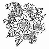 Muster Vorlagen Vorlage Henna Blume Indische Ethnisches Indischen Lotus Fototapete sketch template