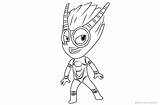 Coloring Pj Masks Pages Firefly Printable Adults Kids sketch template