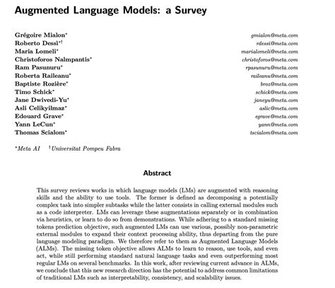 Francis Villatoro On Twitter Rt Jeande D Augmented Language Models