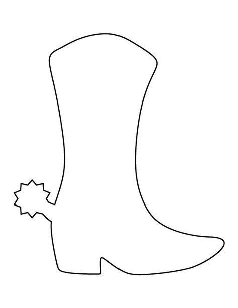 printable cowboy boot template cowboy crafts wild west crafts