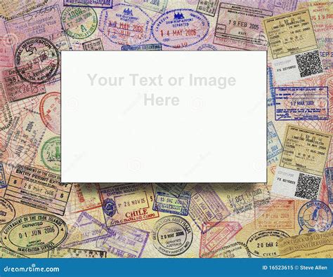 passport visas background add text royalty  stock photo image