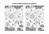 Differences Coloring sketch template