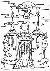 Castle Coloring Pages Sleeping Beauty Getcolorings Color Witch sketch template